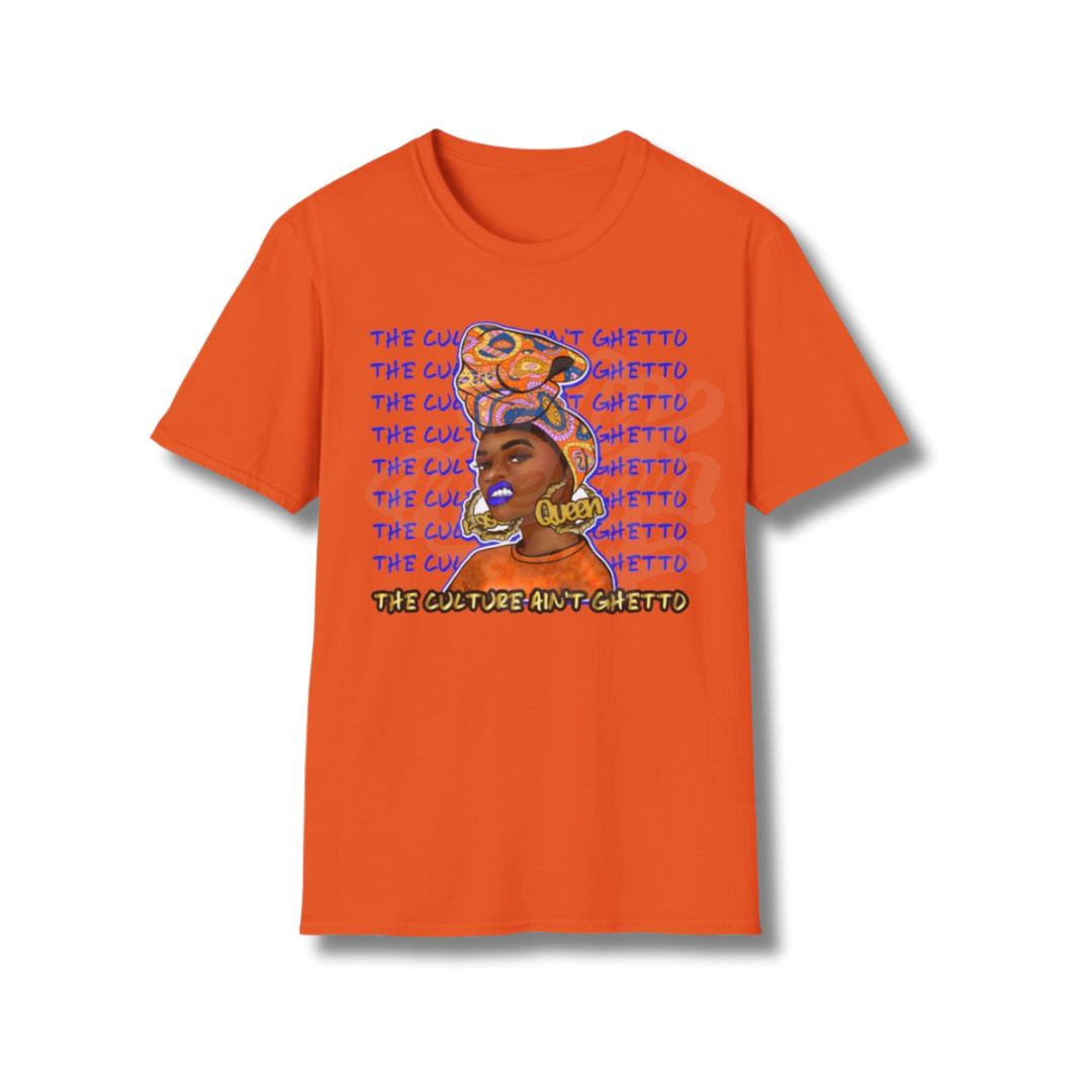 The Culture Ain’t Ghetto Apparel My Melanin Fits S T-shirt Orange
