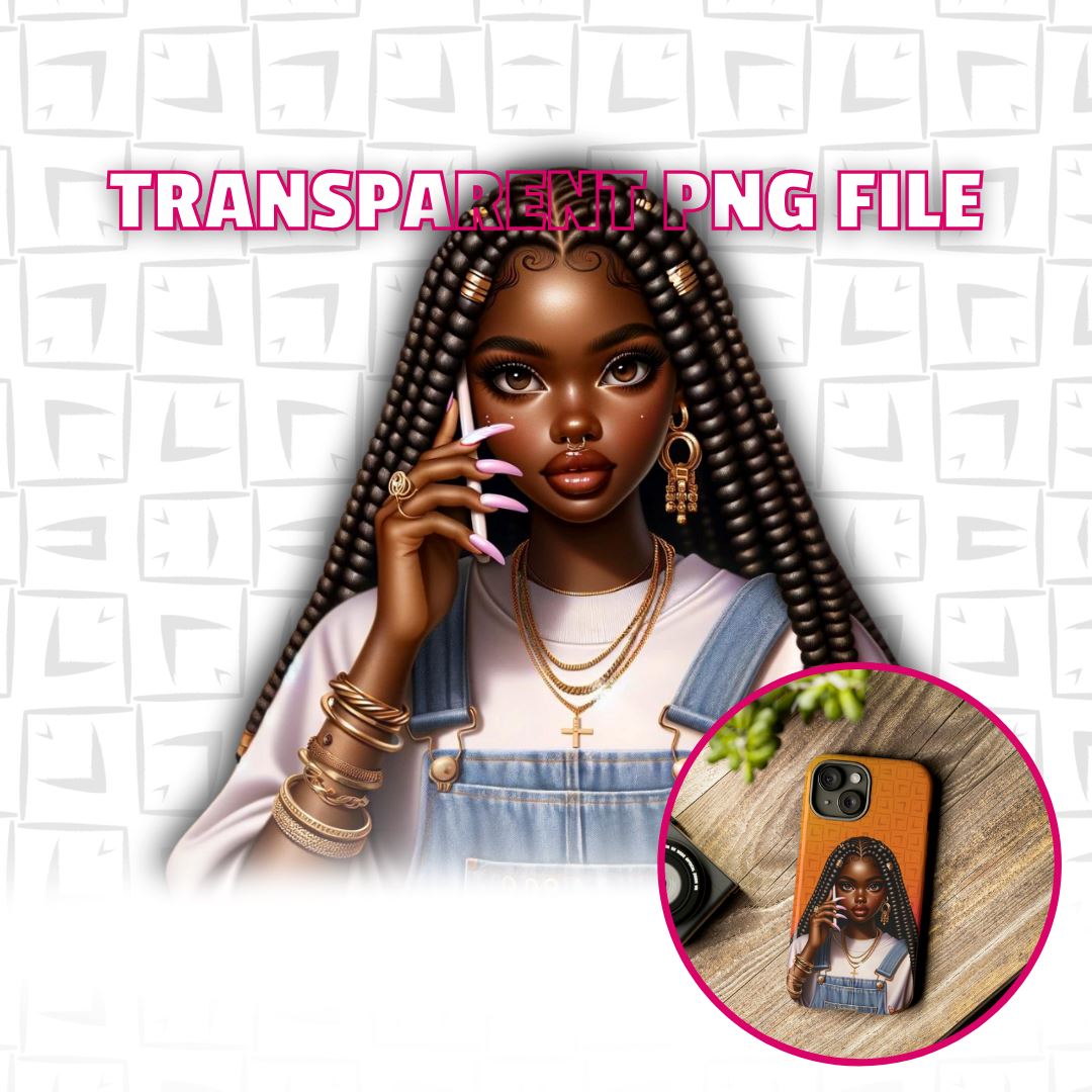 Denim Divas: Digital PNG Bundle for Design Enhancement Digital Download My Melanin Fits