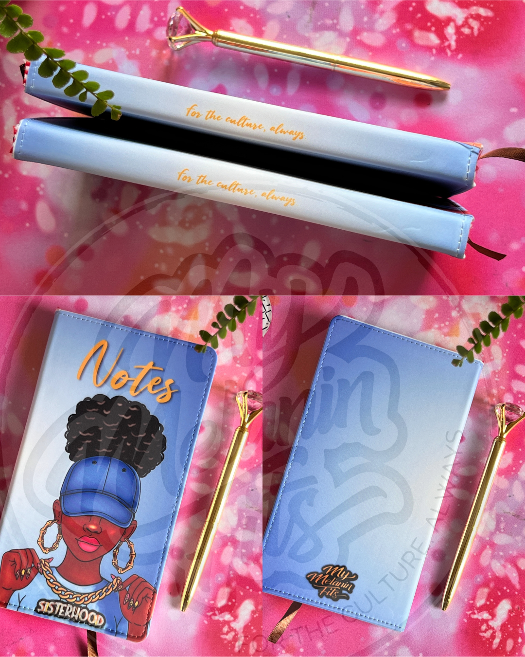"SISTERHOOD" Pocket Journal – Denim Edition | My Melanin Fits