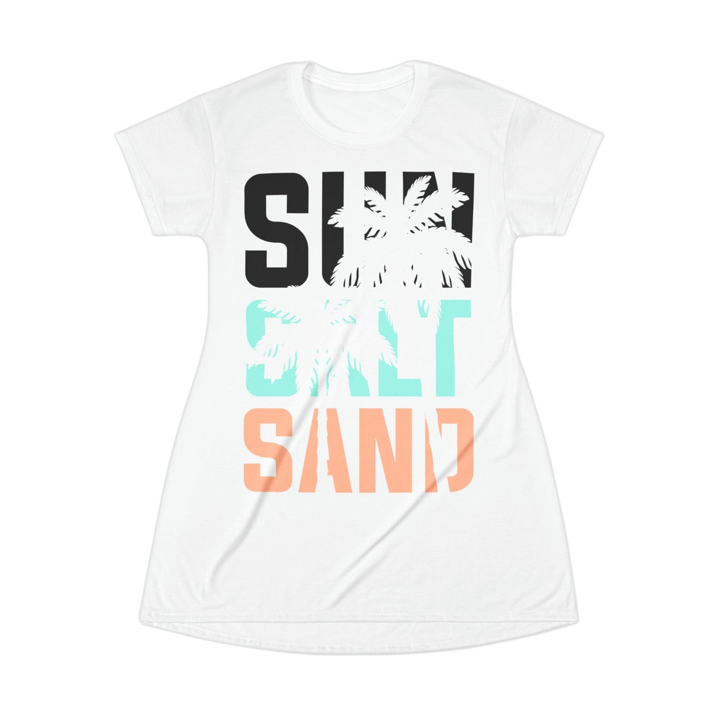 Sun Salt Sand T-Shirt Dress All Over Prints Printify XS