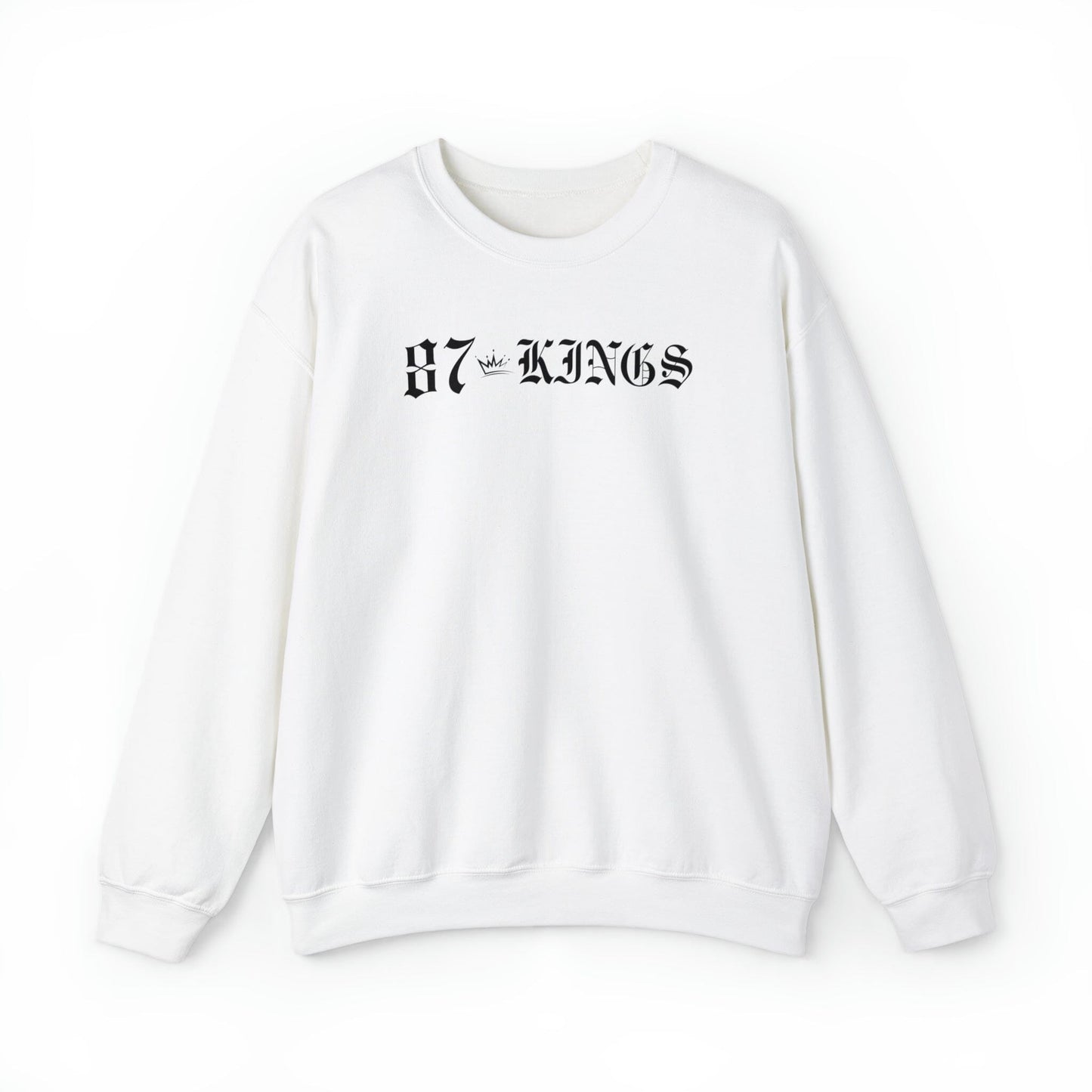 87 Kings Unisex Heavy Blend™ Crewneck Sweatshirt Sweatshirt Printify White M 