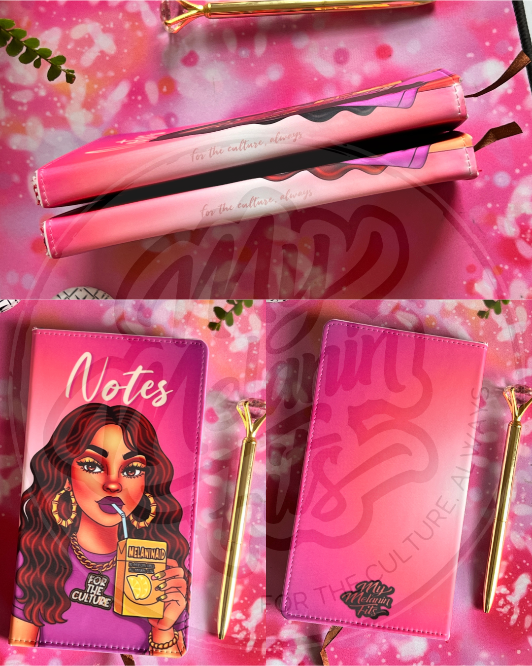 Melaninaid Pocket Journal – Pink Lemonade Edition | My Melanin Fits