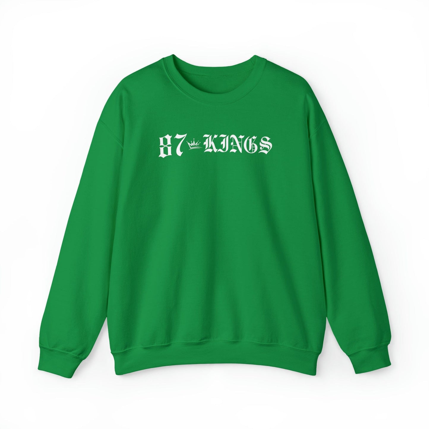 87 Kings Unisex Heavy Blend™ Crewneck Sweatshirt Sweatshirt Printify Irish Green XL 