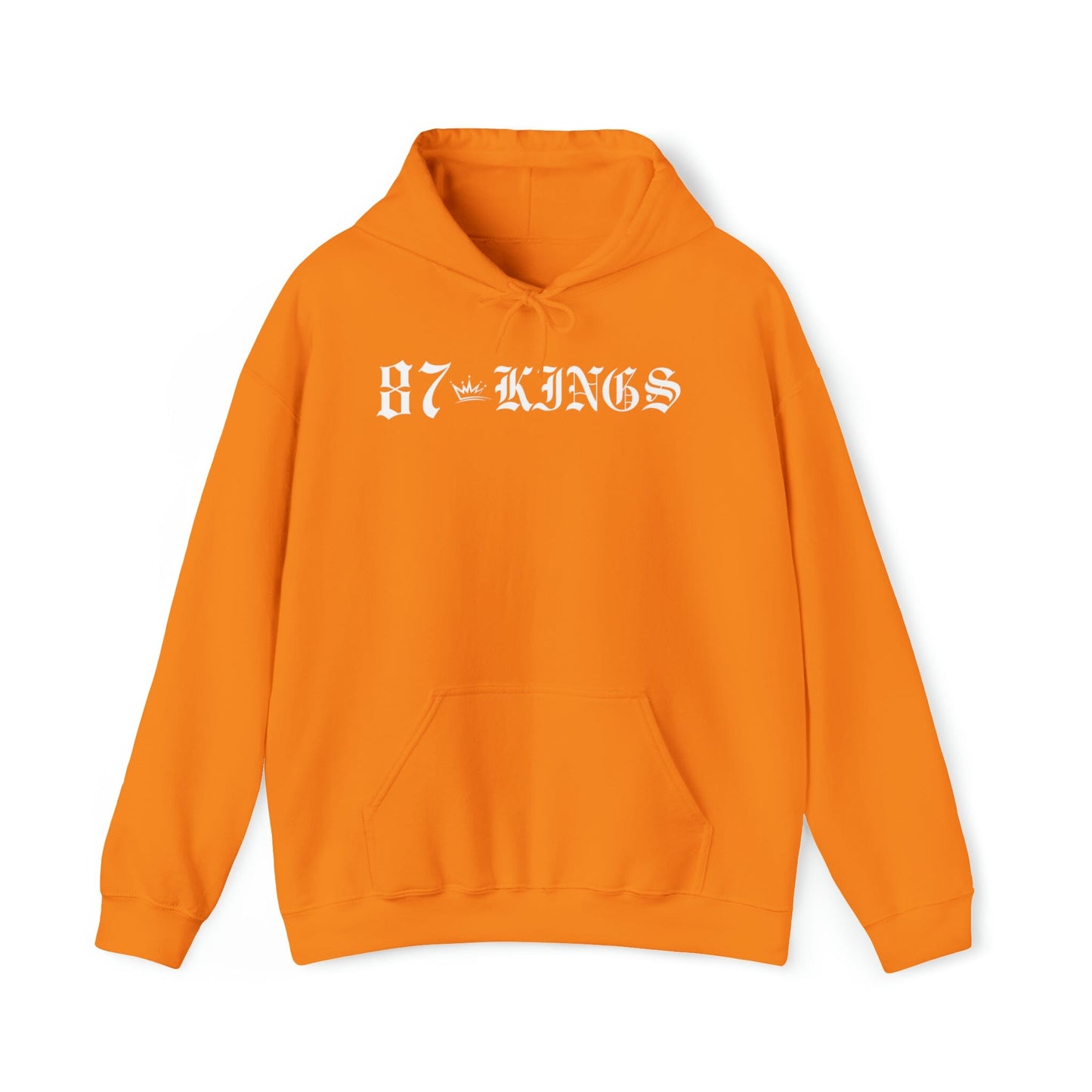 87 Kings Unisex Heavy Blend™ Hooded Sweatshirt Hoodie Printify Safety Orange S 