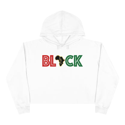 Black 365 Crop Hoodie Hoodie Printify White S 