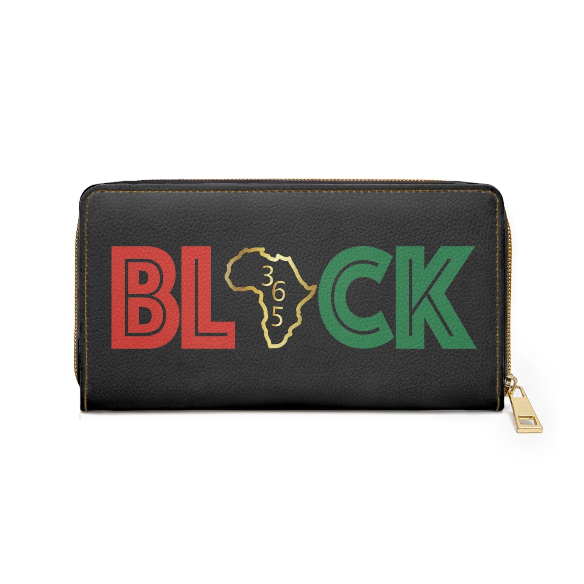 Black 365 Zipper Wallet Accessories Printify 