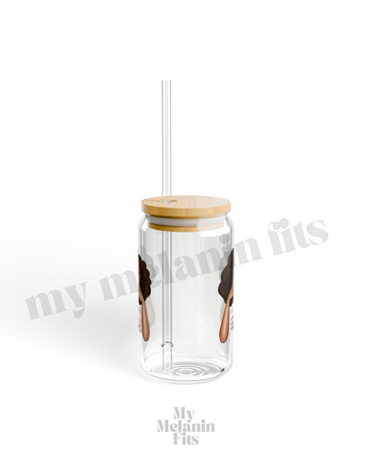 It Girl Essentials Glass with Lid & Straw