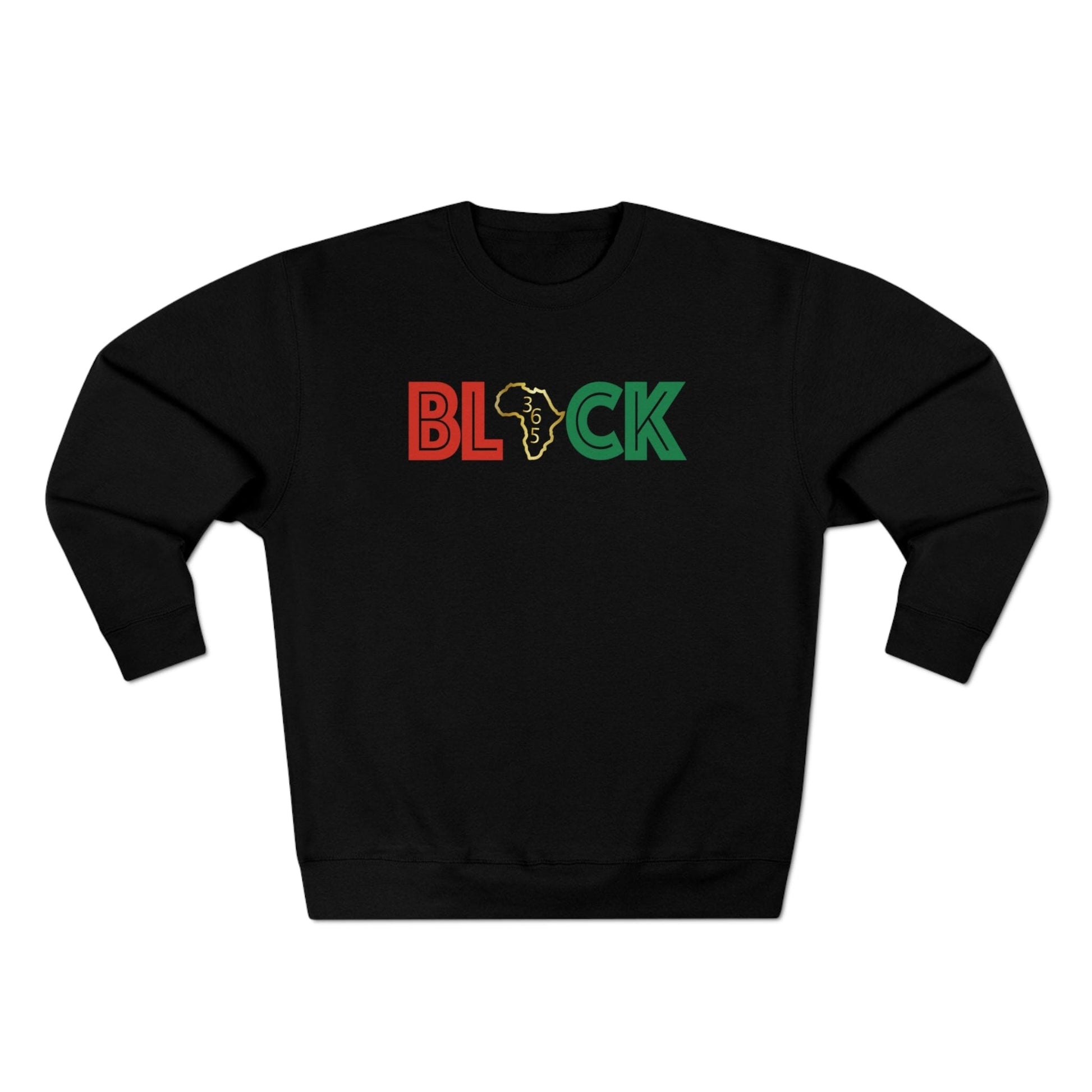 Black 365 Premium Crewneck Sweatshirt Sweatshirt Printify Black S 