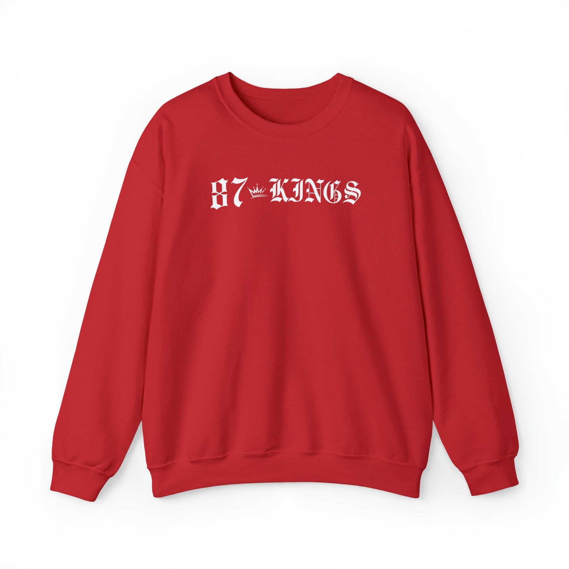 87 Kings Unisex Heavy Blend™ Crewneck Sweatshirt Sweatshirt Printify Red XL 