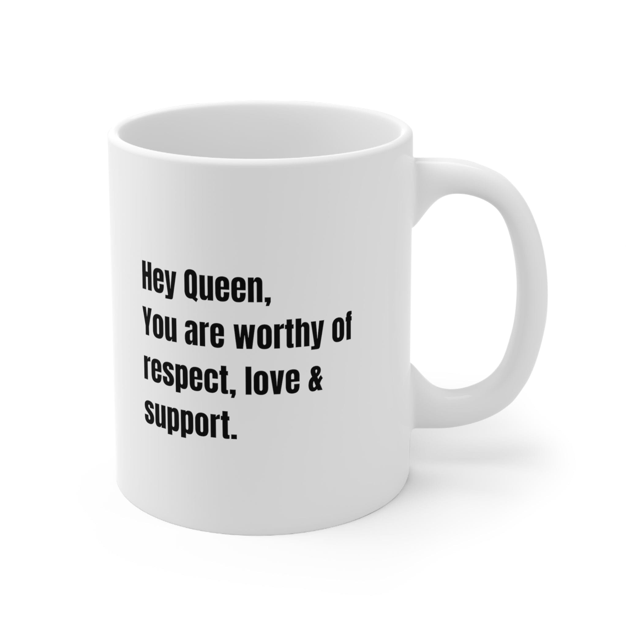 Hey Queen Valentine Ceramic Mug 11oz Mug Printify 