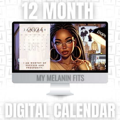 2024 Dope Black Creative Desktop Calendar My Melanin Fits 