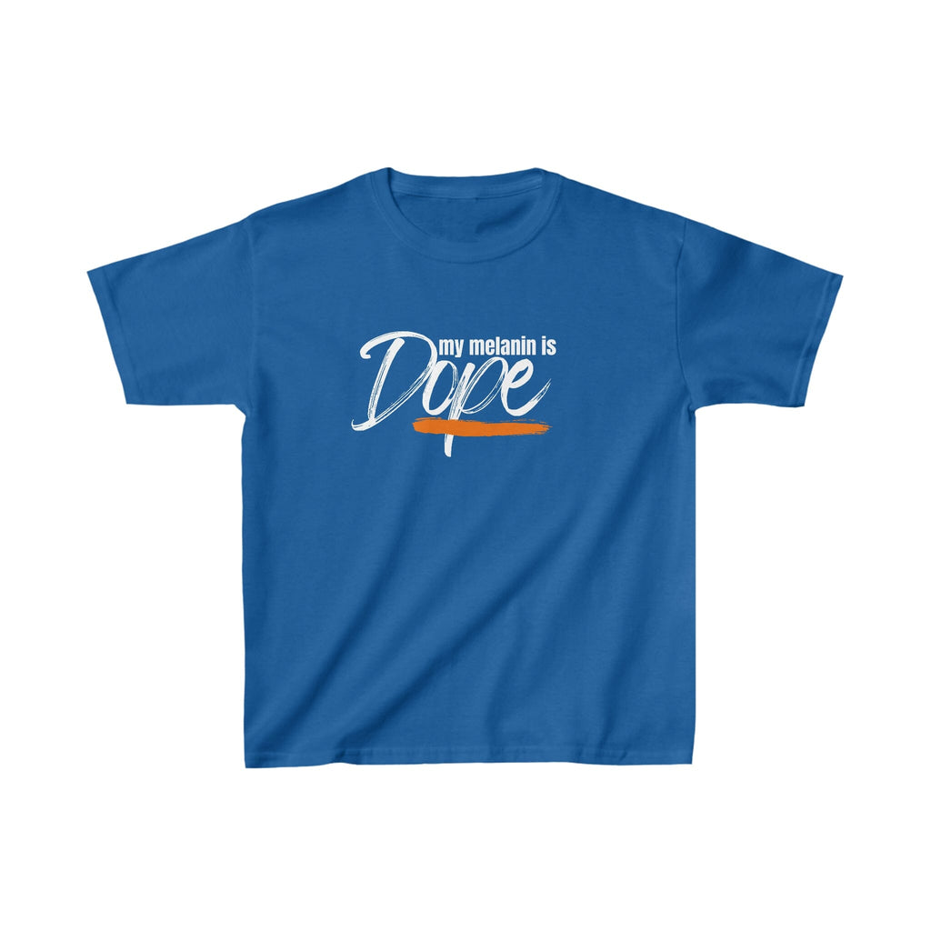 My Melanin is Dope Kids Heavy Cotton™ Tee Kids clothes Printify XS Royal 