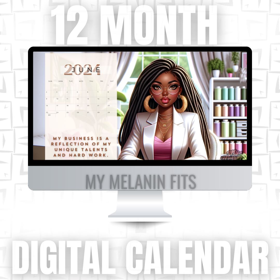 2024 Dope Black Creative Desktop Calendar My Melanin Fits 