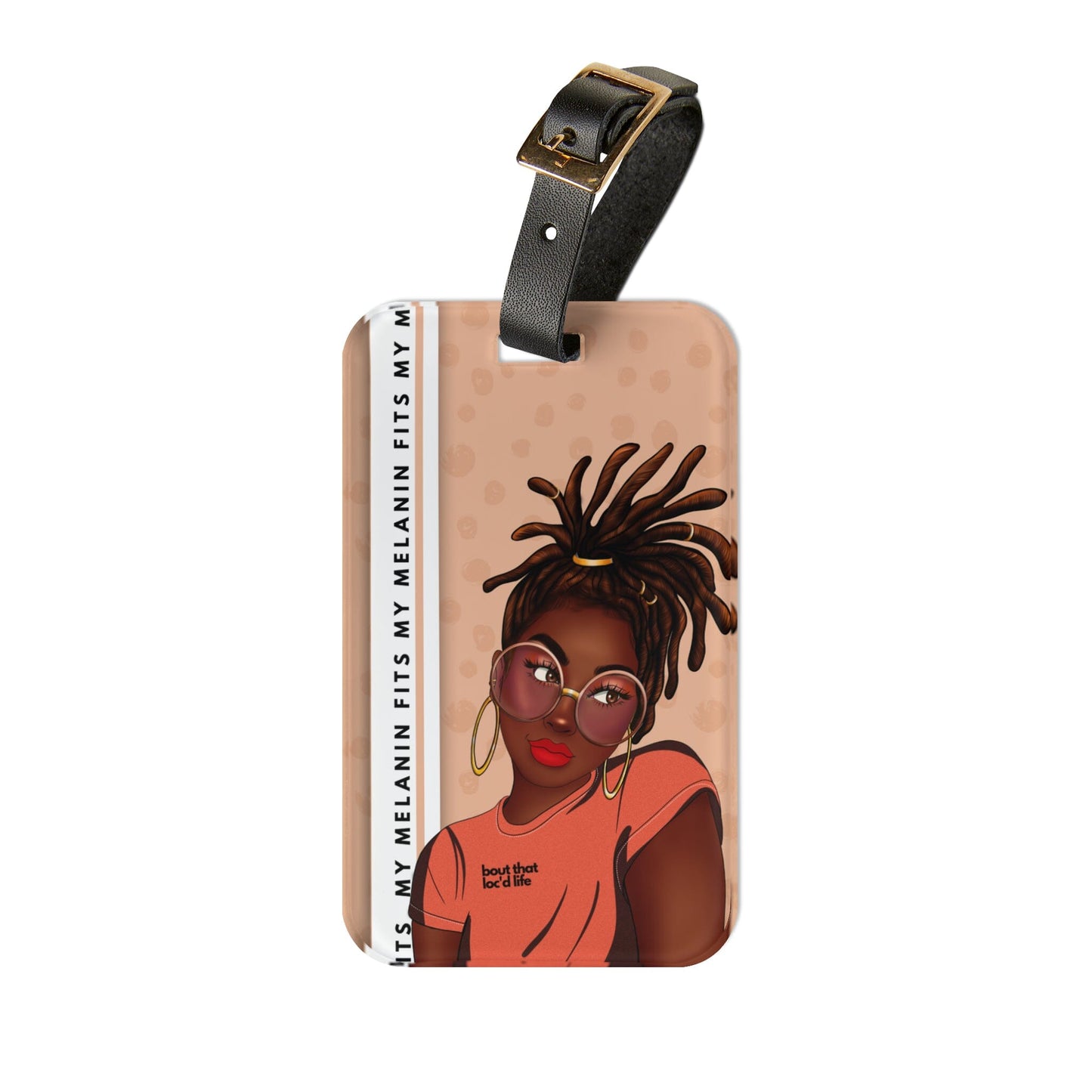 Bout That Loc'd Life Luggage Tag Accessories Printify 2.4'' × 4'' 