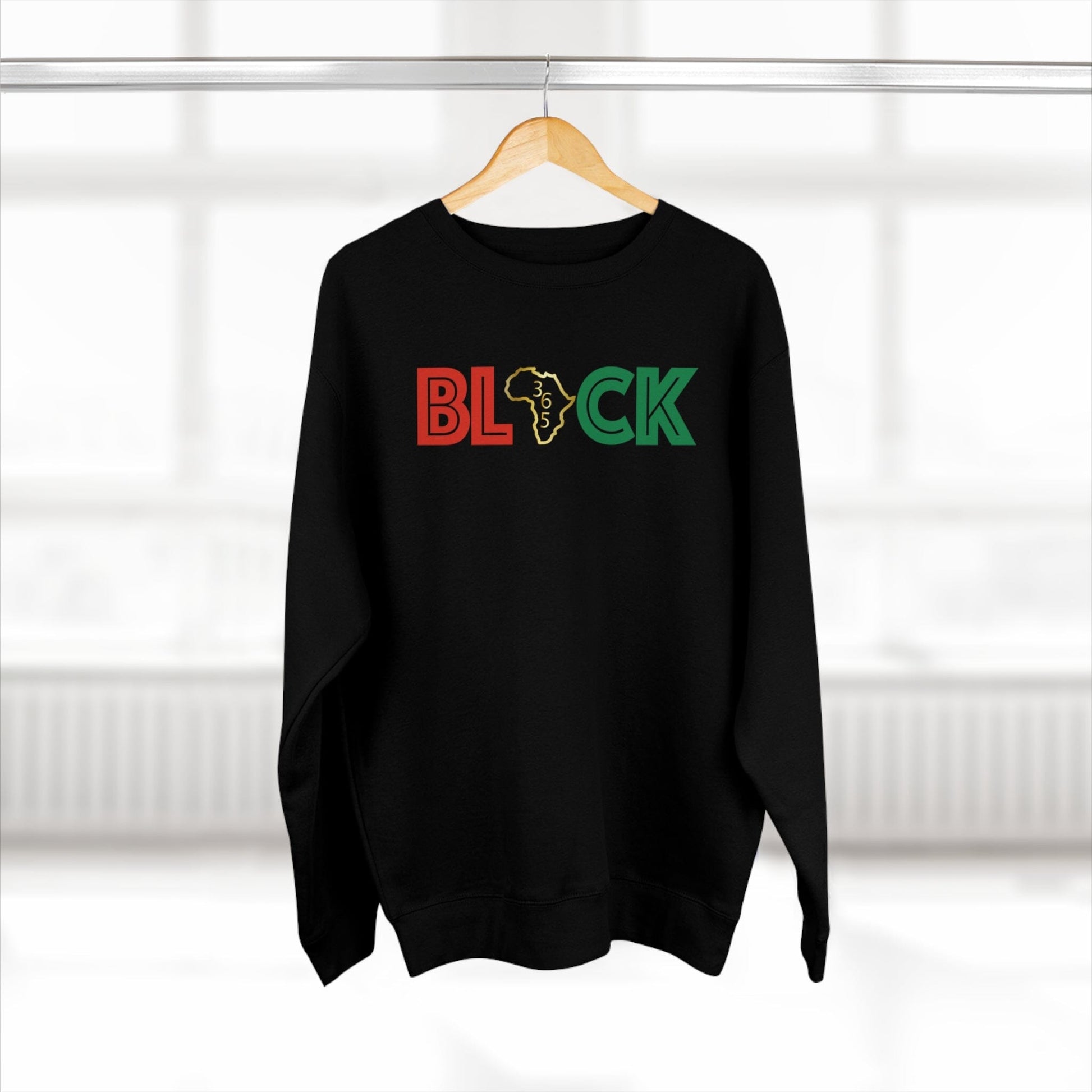 Black 365 Premium Crewneck Sweatshirt Sweatshirt Printify 