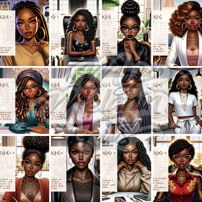 2024 Dope Black Creative Desktop Calendar My Melanin Fits 