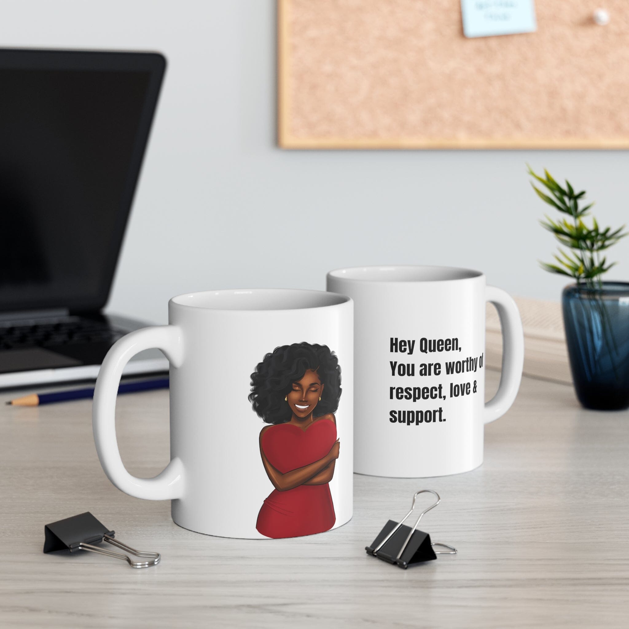 Hey Queen Valentine Ceramic Mug 11oz Mug Printify 11oz 
