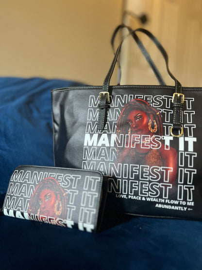 Manifest It Handbag & Wallet Bundle My Melanin Fits 