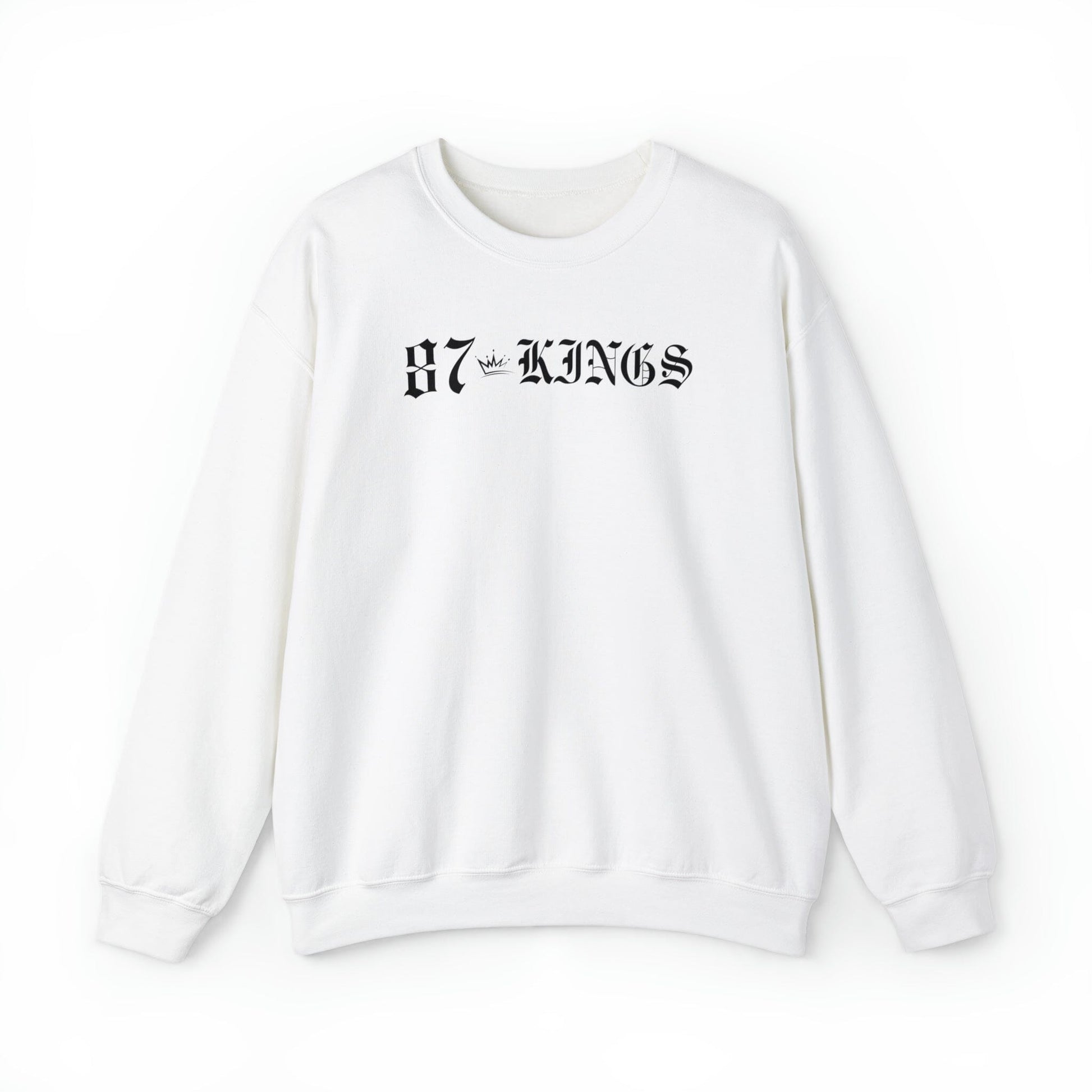 87 Kings Unisex Heavy Blend™ Crewneck Sweatshirt Sweatshirt Printify White M 