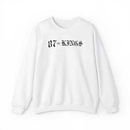 87 Kings Unisex Heavy Blend™ Crewneck Sweatshirt Sweatshirt Printify White M 