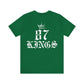 87 Kings Unisex Jersey Short Sleeve Tee T-Shirt Printify Kelly S 