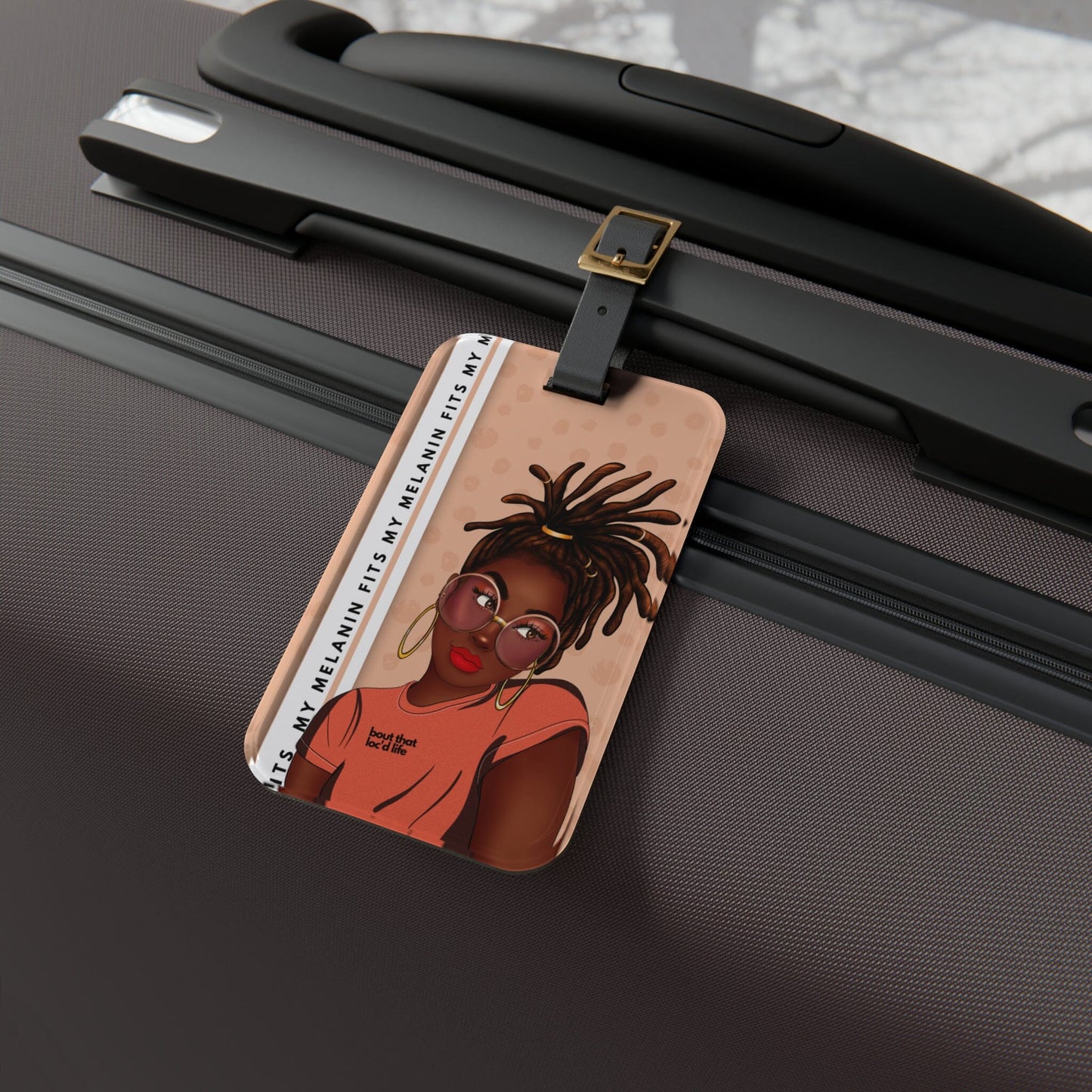 Bout That Loc'd Life Luggage Tag Accessories Printify 