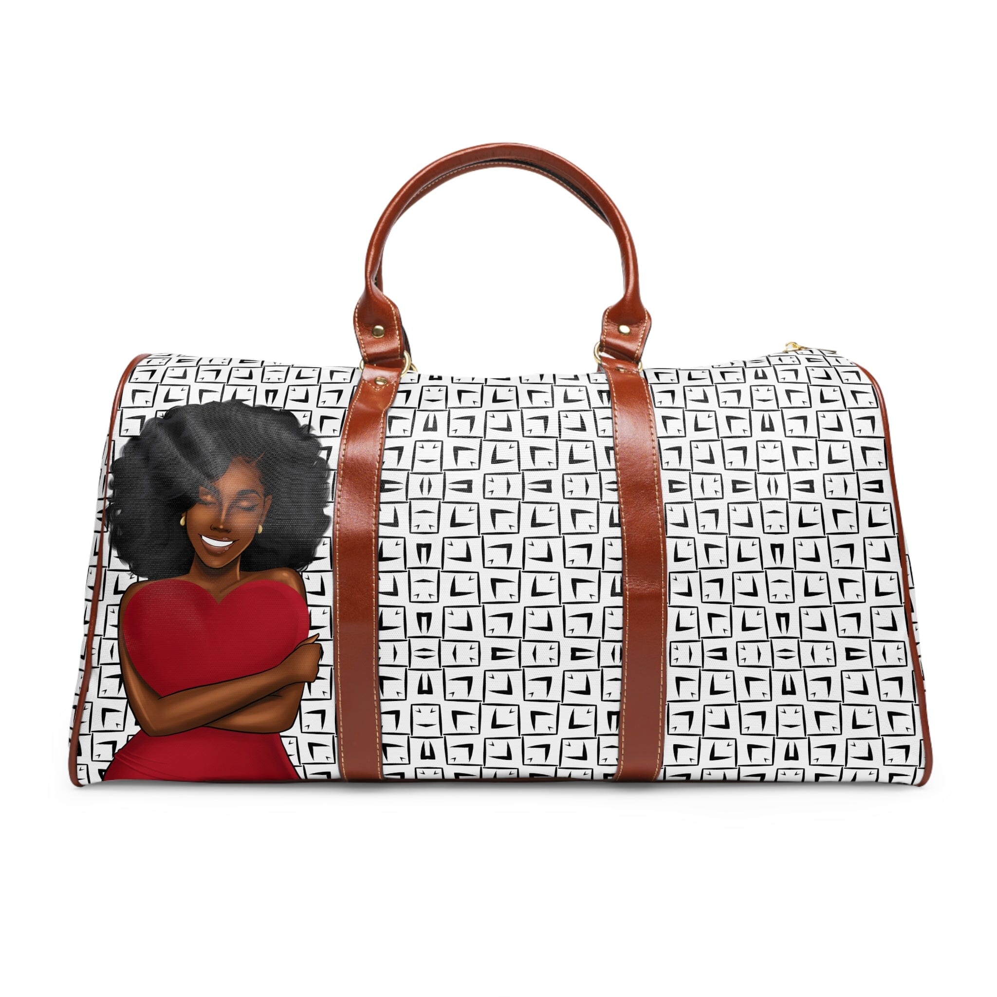 My Valentine Travel Bag Bags Printify 20" x 12" Brown 