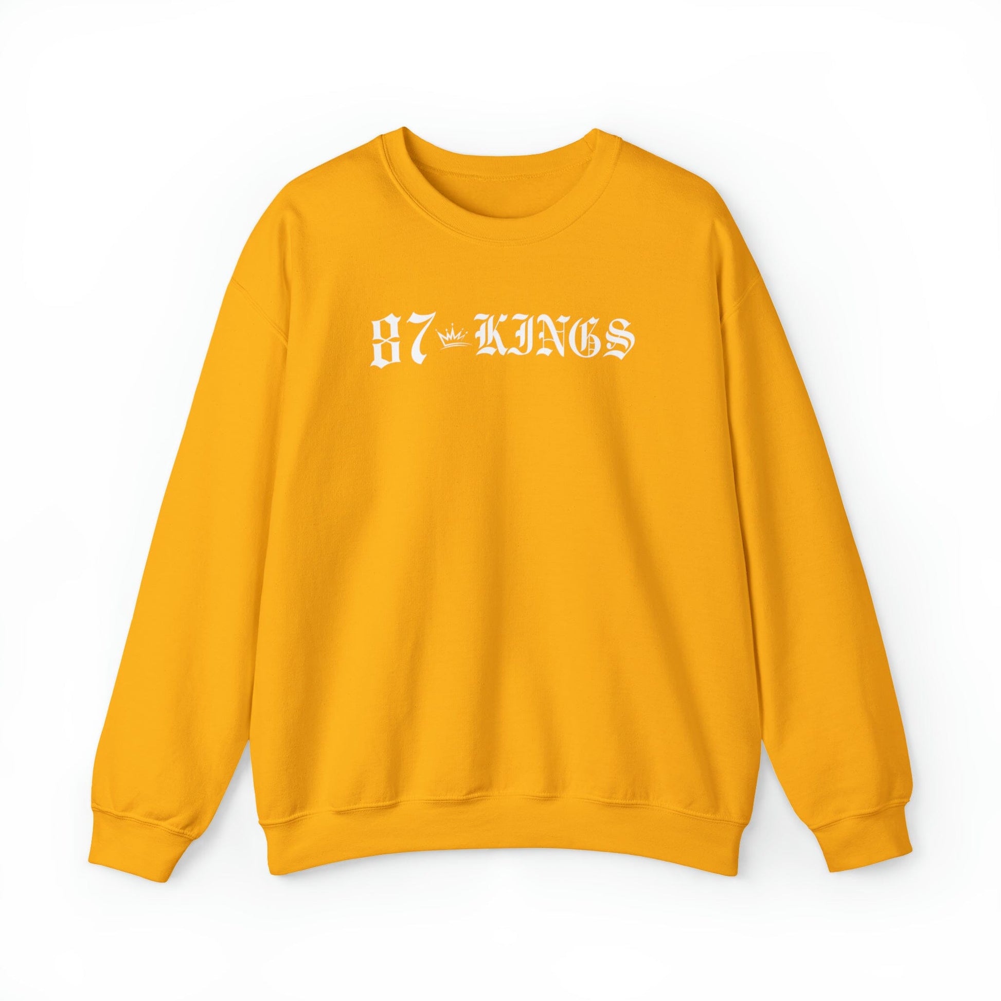 87 Kings Unisex Heavy Blend™ Crewneck Sweatshirt Sweatshirt Printify Gold S 