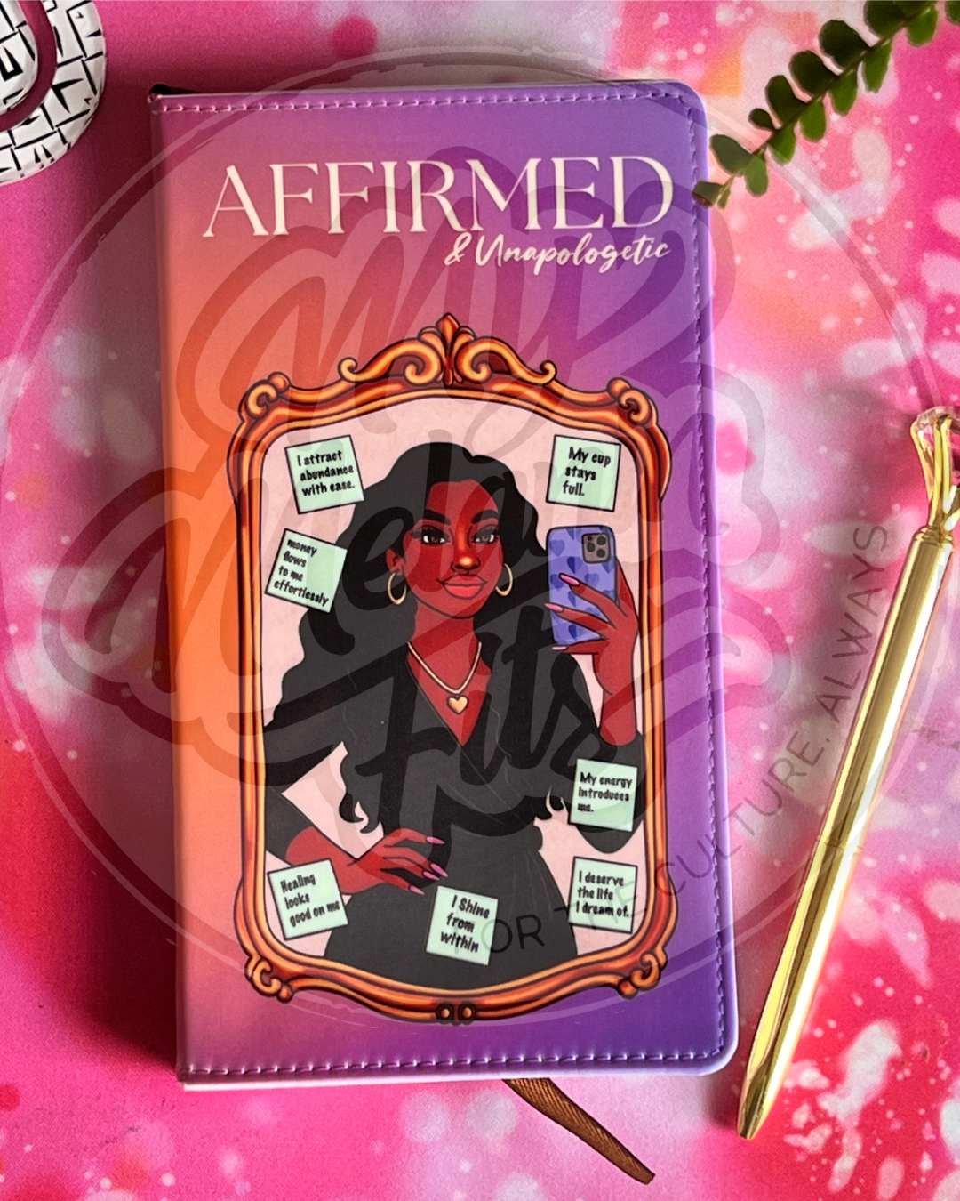 “Affirmed & Unapologetic” Pocket Journal – Mirror Talk Edition | My Melanin Fits