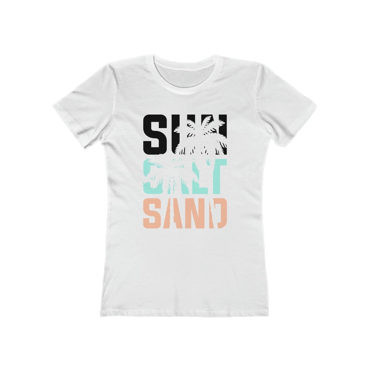 Sun, Salt, Sand Women's Tee T-Shirt Printify Solid White S 