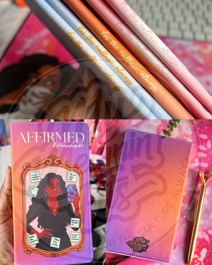“Affirmed & Unapologetic” Pocket Journal – Mirror Talk Edition | My Melanin Fits
