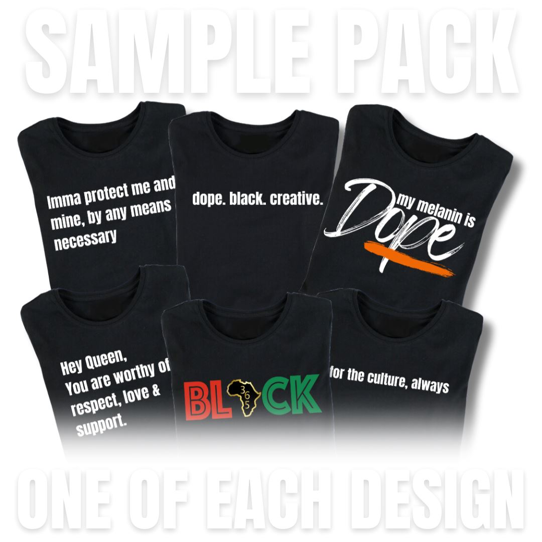 Done For You Apparel Packs My Melanin Fits Sample Pack (One of Each Design) T-shirt 
