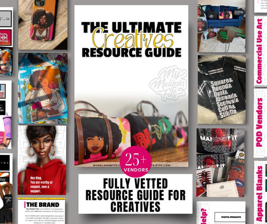 Ultimate Creatives Resource Guide - Vendors List for Creative Business Owners Digital Download My Melanin Fits 