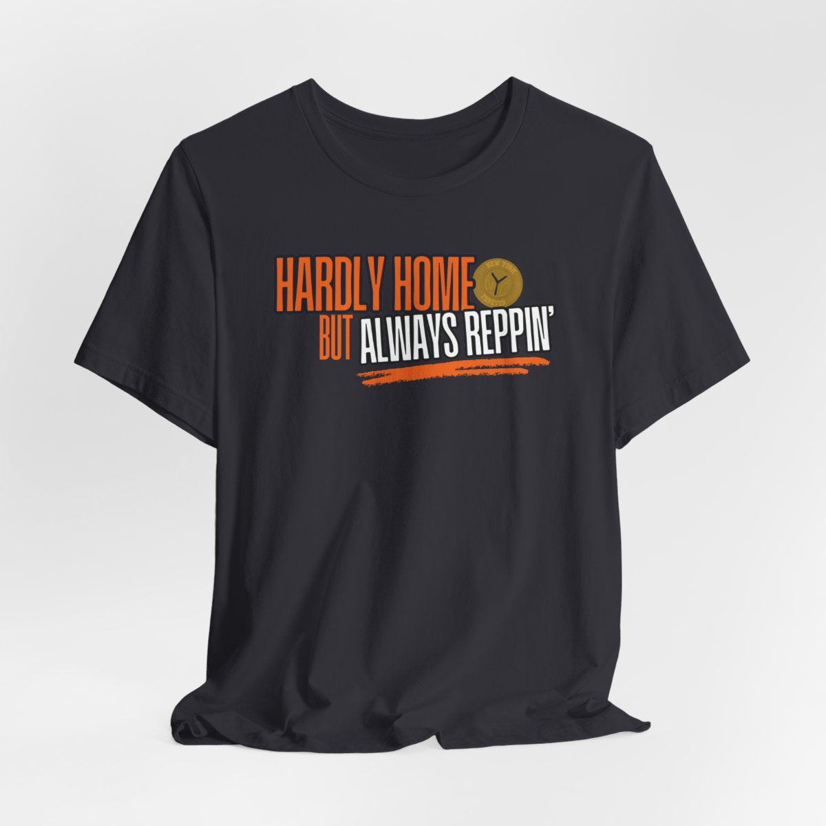 Hardly Home But Always Reppin' Tee | Retro Gold Subway Token Graphic T-Shirt