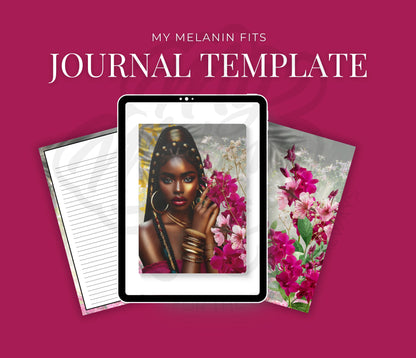 Mindfulness Journal Cover Bundle | Melanin Art Journal Template | Black Women PNG | Print on Demand | Done for You Journal Covers