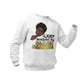 Minding My Black Owned Business Apparel My Melanin Fits S Crewneck Sweater Black