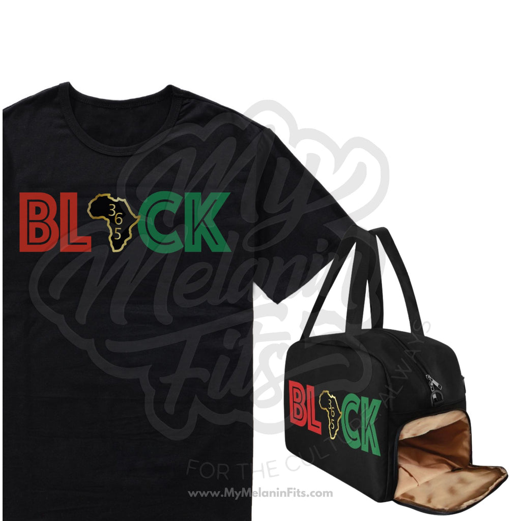 Black 365 Tee Apparel My Melanin Fits 