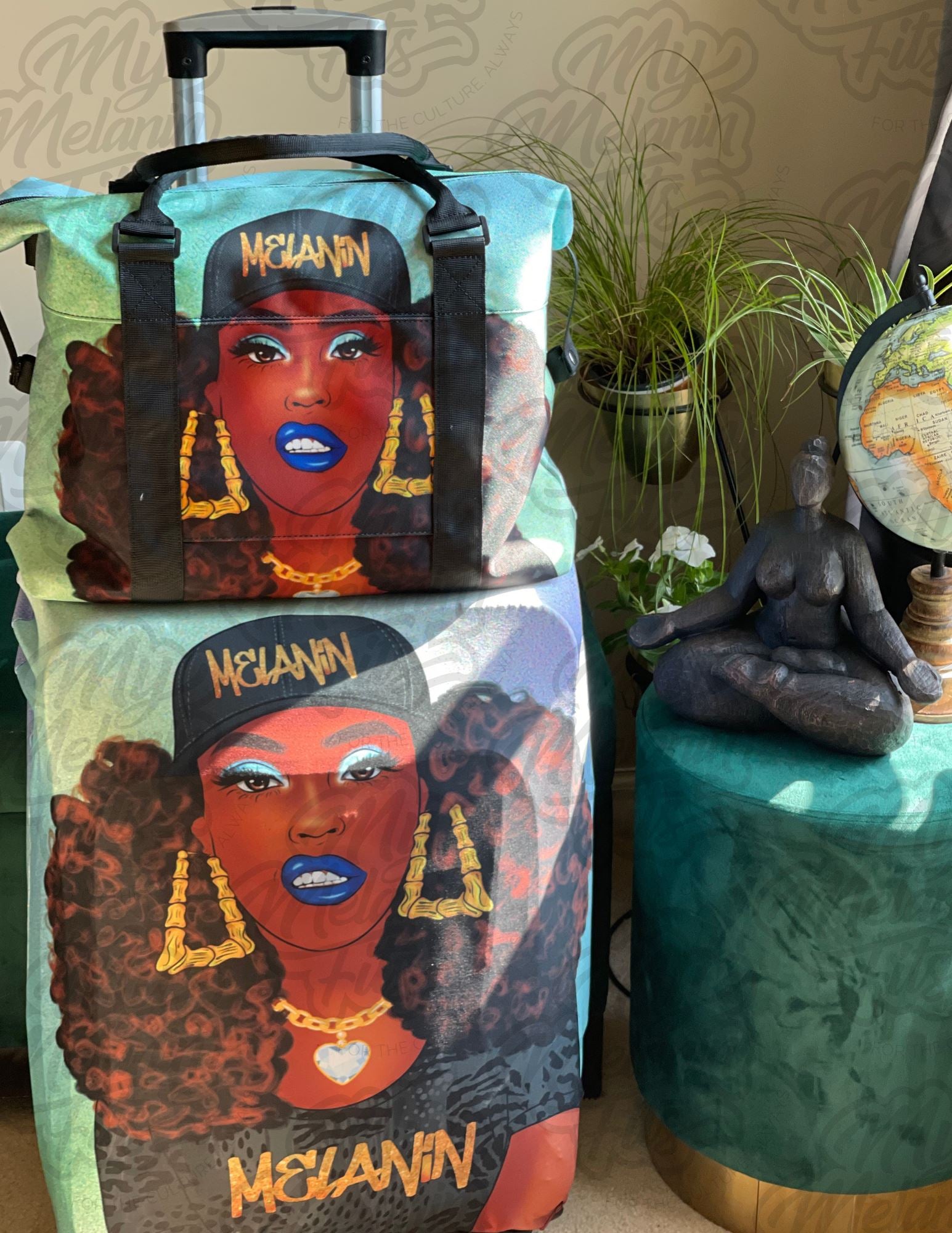 Zaxi Luggage Cover Luggage Covers My Melanin Fits 